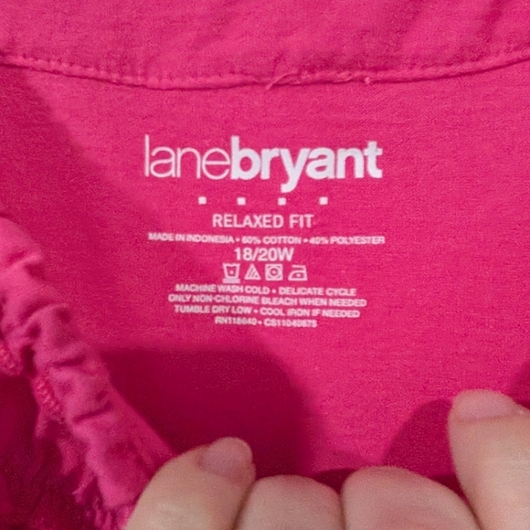 Lane Bryant Relaxed Fit Pink Sleeveless Top in Size 18/20W (2X) - Picture 2 of 7
